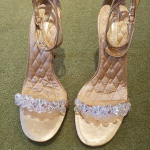 Crystal and Gold Ladies Sandal NEW